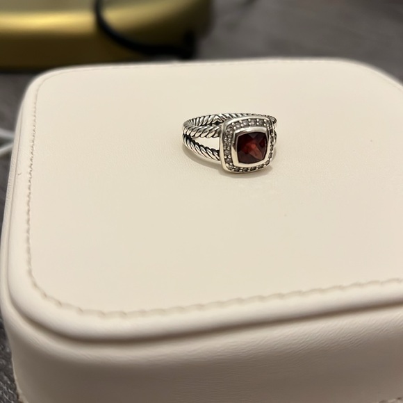 COPY - David Yurman Petite Albion ® Ring Sterling Silver w/ Garnet + Diamonds - Picture 4 of 14